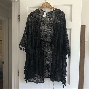 Tassel bathing suit cover up